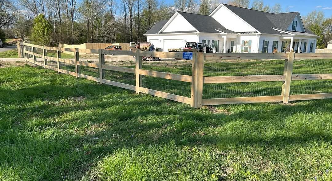 Split rail fence